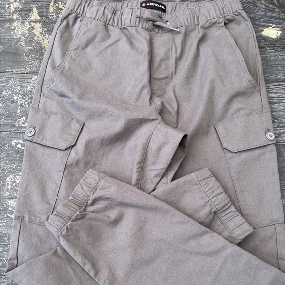 Airwalk Gray Canvas Cargo Pants Men’s Size S - Picture 3 of 6